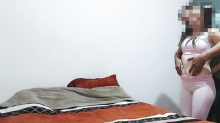 Jovencita flaquitas cuckolding 18yo with giant dick, warm doll and sex.